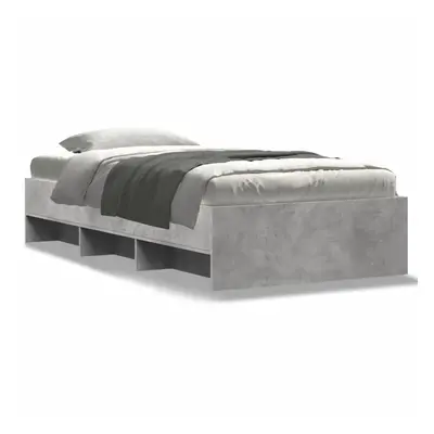 vidaXL Bed Frame Bed Base Bedstead Concrete Grey 100x200 cm Engineered Wood