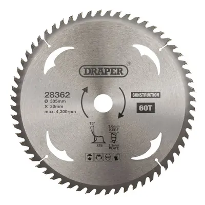 TCT Construction Circular Saw Blade, x 30mm, 60T