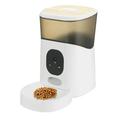 (US) 5L Pet Feeder Wi-Fi Remote Control Voice Control Cat Dog Feeder with Dual Power Design