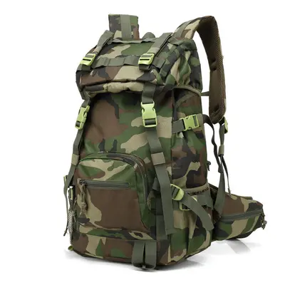 (Camouflage) 40L Climbing Backpack Waterproof Nylon Rucksack Camping Travel Hiking Shoulder Bag 