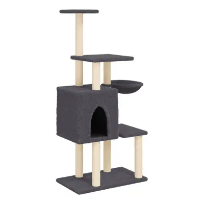 (dark grey) vidaXL Cat Tree with Sisal Scratching Posts Cat Tower Climbing Tree Light Grey