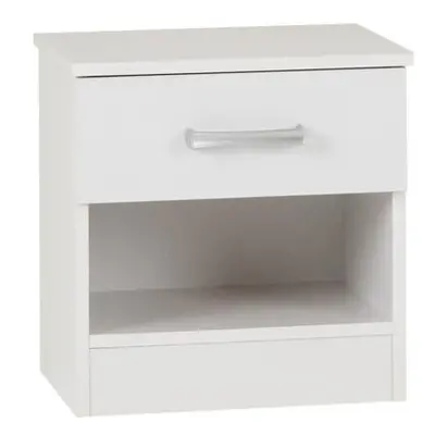 Polar Drawer Bedside White