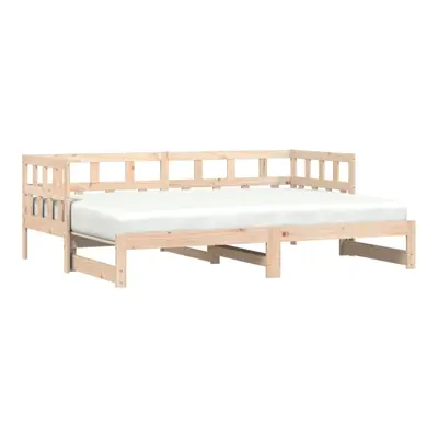 (natural, x cm) vidaXL Daybed with Trundle Sofa Bed Guest Bed Sleeper Sofa Solid Wood Pine