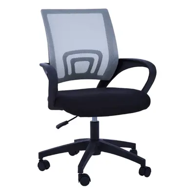 Premier Housewares Grey Home Office Chair with Black Arms