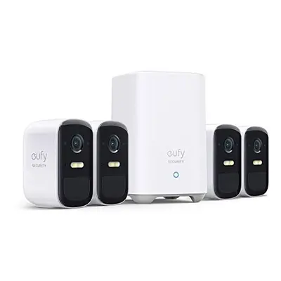 eufy Security eufyCam 2C Pro 4-Cam Kit Security Camera Outdoor, Wireless Home Security System wi