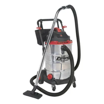 1600W Industrial Wet & Dry Vacuum Cleaner - 60L Stainless Steel Drum - 230V