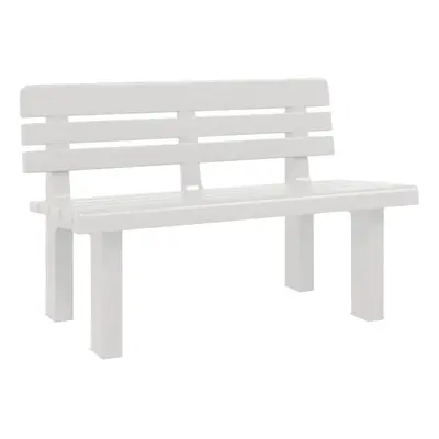 vidaXL Garden Bench Outdoor Bench Seat Patio Park Bench White Polypropylene