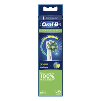 Oral B - CrossAction Replacement Head Electric Toothbrush x3