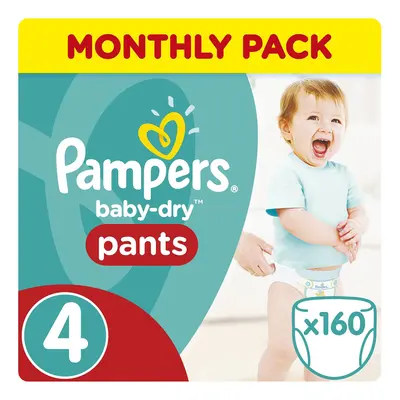 Pampers Baby-Dry Pants , kg, Nappy Pants, Monthly PackÂ - Size