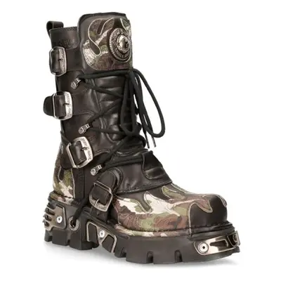 (36) NEW ROCK 591-S15 CAMOUFLAGE Black Leather Biker