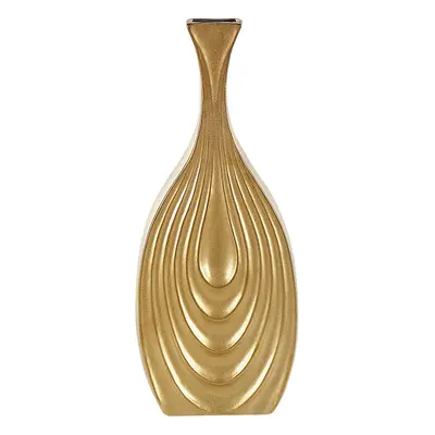 Decorative Vase THAPSUS Ceramic Gold