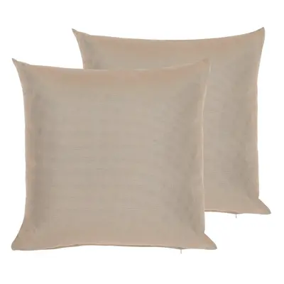 Set of Outdoor Cushions x cm Sand Beige