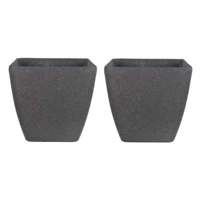 Set of Plant Pots x x cm Grey ZELI