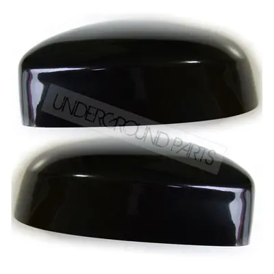 Pair Panther Black Door Wing Mirror Cover Right Drivers & Left Passenger Side to fit Ford Focus