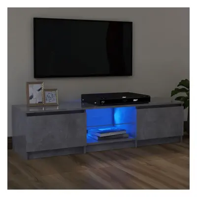 vidaXL TV Cabinet with LED Lights Concrete Grey Living Room TV Stand Unit