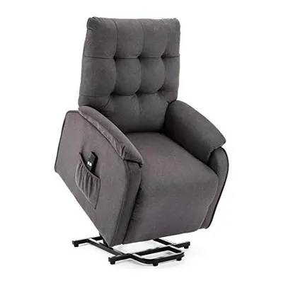 (Charcoal) Charlbury Fabric Rise Recliner Armchair Electric Lift Riser Chair