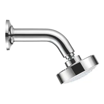 Mira Fixed Beat Shower Head and Arm Chrome and White 100mm Single-Spray Pattern