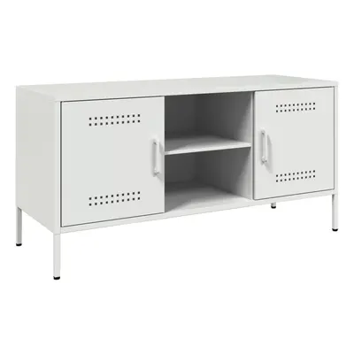 (white) vidaXL TV Cabinet TV Stand TV Unit Entertainment Centre Media Unit Pink Steel