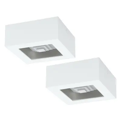 2 PACK Wall / Ceiling Light Modern White Box Lamp 140mm x 140mm 6.3W LED