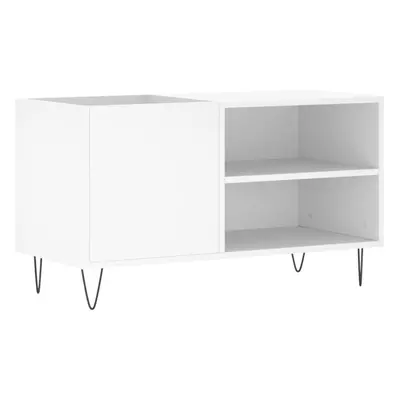 vidaXL Record Cabinet Record Storage Cabinet Sideboard White Engineered Wood