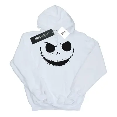 (XXL, White) Disney Womens/Ladies Nightmare Before Christmas Jack's Face Bold Hoodie