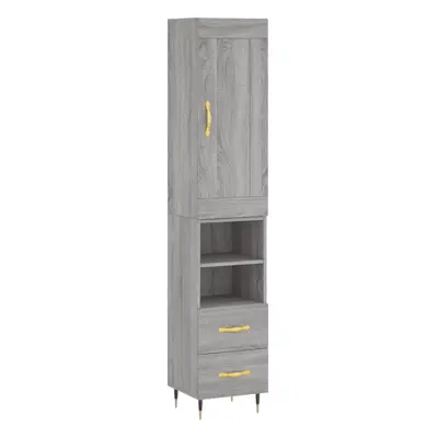 (grey sonoma, drawers shelves) vidaXL Highboard Sideboard Storage Cabinet Home Side Cabinet Engi