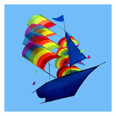 Huge 37"3D Stereo Sailboat Kite Big Size Flying Outdoor Toy