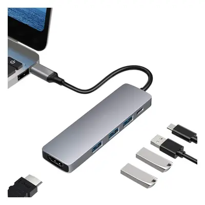 5 in USB-C Hub Docking Station Adapter 2*USB 3.0 1*Type-C 1*HDMI for Computer U Dish Mobile Phon