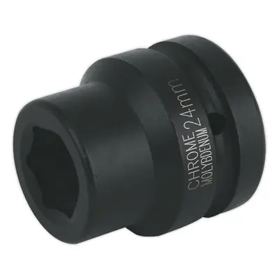 24mm Forged Impact Socket - Inch Sq Drive - Chromoly Impact Wrench Socket