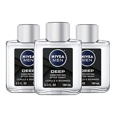 NIVEA Men DEEP Comfort Post Shave Lotion - Soothe Shave irritation - 3.3 fl. oz. Bottle (Pack of