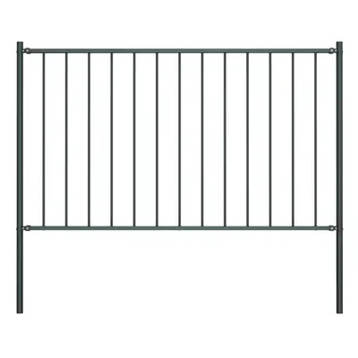 (anthracite) vidaXL Fence Screen with Posts Outdoor Garden Fence Panel Powder-coated Steel