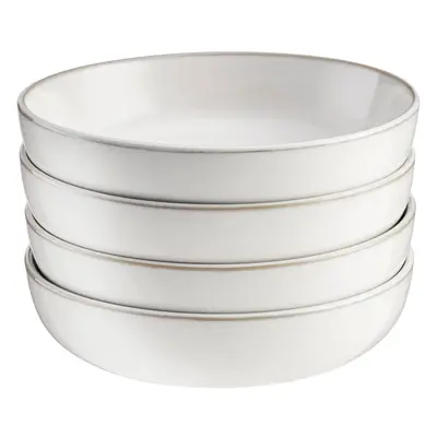 Cooks Professional Nordic Stoneware Set of Pasta Bowls in White