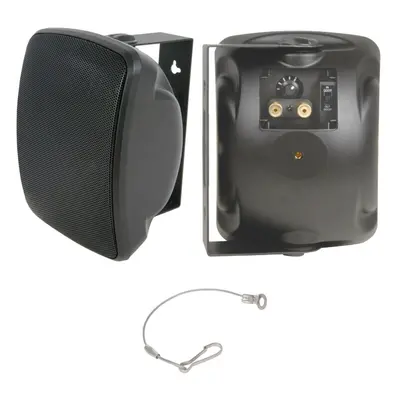 QUALITY 4" 40W Black Outdoor Garden Speaker *100V & 8ohm* IP44 Wall / Background