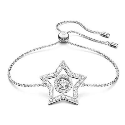 Swarovski Star Bracelet, White Dancing Stones in a Rhodium Plated Setting, from the Stella Colle