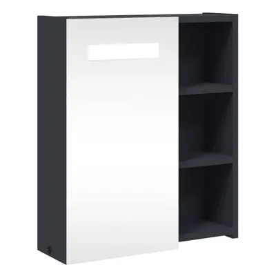 (grey, x x cm) vidaXL Bathroom Mirror Cabinet with LED Light Illuminated Wall Storage Cabinet