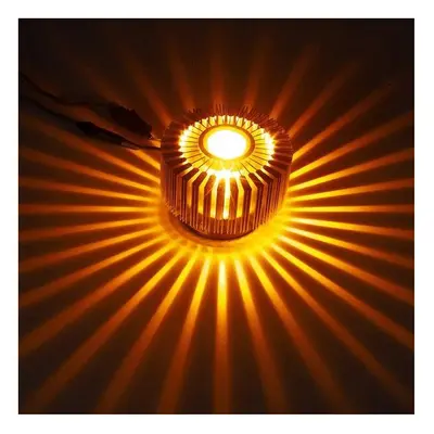 (Yellow) 3W LED Aluminum Ceiling Light Fixture Corridor Balcony Pendant Lamp Lighting Chandelier