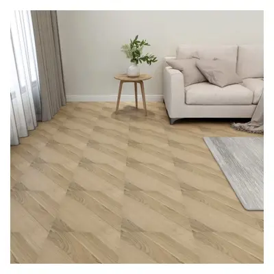 vidaXL 55x Self-adhesive Flooring Planks PVC 5.11 mÂ² Brown Striped Floor Tile