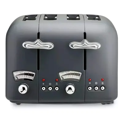 De'Longhi CT04.GY Slice Toaster Toast Settings Argento Silva 1600w Grey