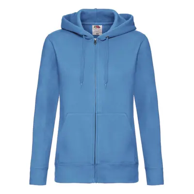 (18 UK, Azure) Fruit of the Loom Womens/Ladies Lady Fit Full Zip Hoodie