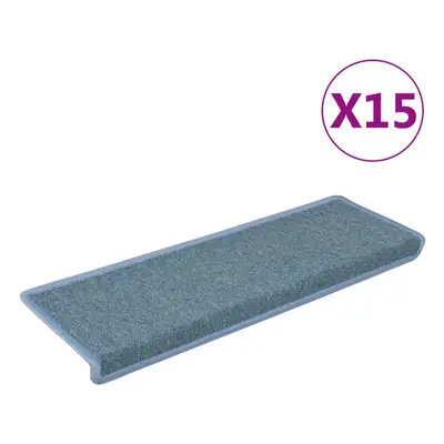 vidaXL Carpet Stair Treads Stair Mat Stair Step Protector Rug pcs Blue