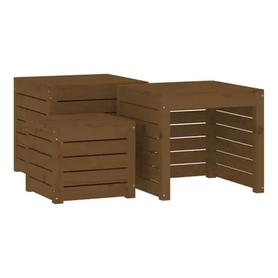 (honey brown, 50.5 x 50.5 x 46.5 cm) vidaXL Garden Box Set Patio Wooden Outdoor Storage Box Piec