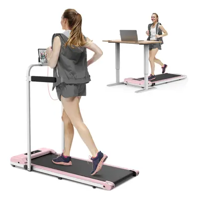 (Pink) 2-in-1 C1 Foldable Electric Treadmill