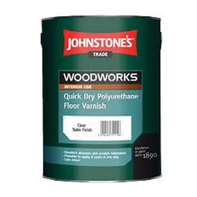 Johnstones Trade Quick Drying Floor Varnish - Clear Satin - 2.5L