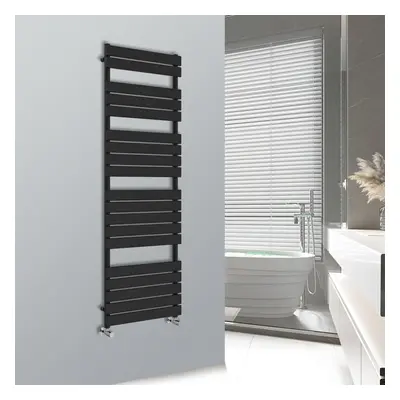 (Black, 1800x600mm) WarmeHaus Flat Panel Bathroom Heated Towel Rail Ladder Radiator Warmer