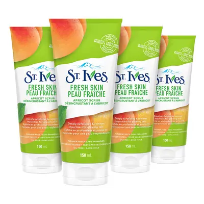 St. Ives Fresh Skin Face Scrub For Healthy Skin Apricot Exfoliating Face Wash With 100% Natural 