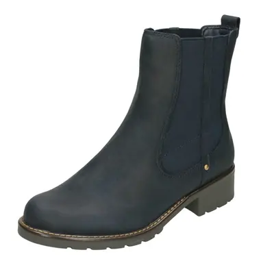 (UK 3, Navy (Blue)) Ladies Clarks Chelsea Pull On Boots Orinoco Club - E Fit