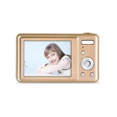 (Gold) Digital Retro Camera 2.7 inch IPS HD Screen Anti-shake Camcorder DV Cam K12 48MP