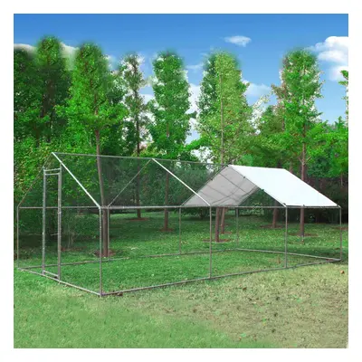 (3X6x2M) FoxHunter Chicken Run Cage Walk In Coop Poultry Hen Rabbit Kennel Hutch Metal