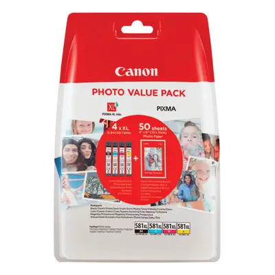 Canon CLI-581Xl CMYK Photo Cartridges Pack 2052C004 CO65205