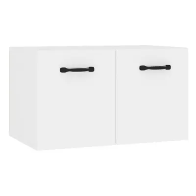 vidaXL Wall Cabinet High Gloss White Engineered Wood Wall Unit Floating Shelf